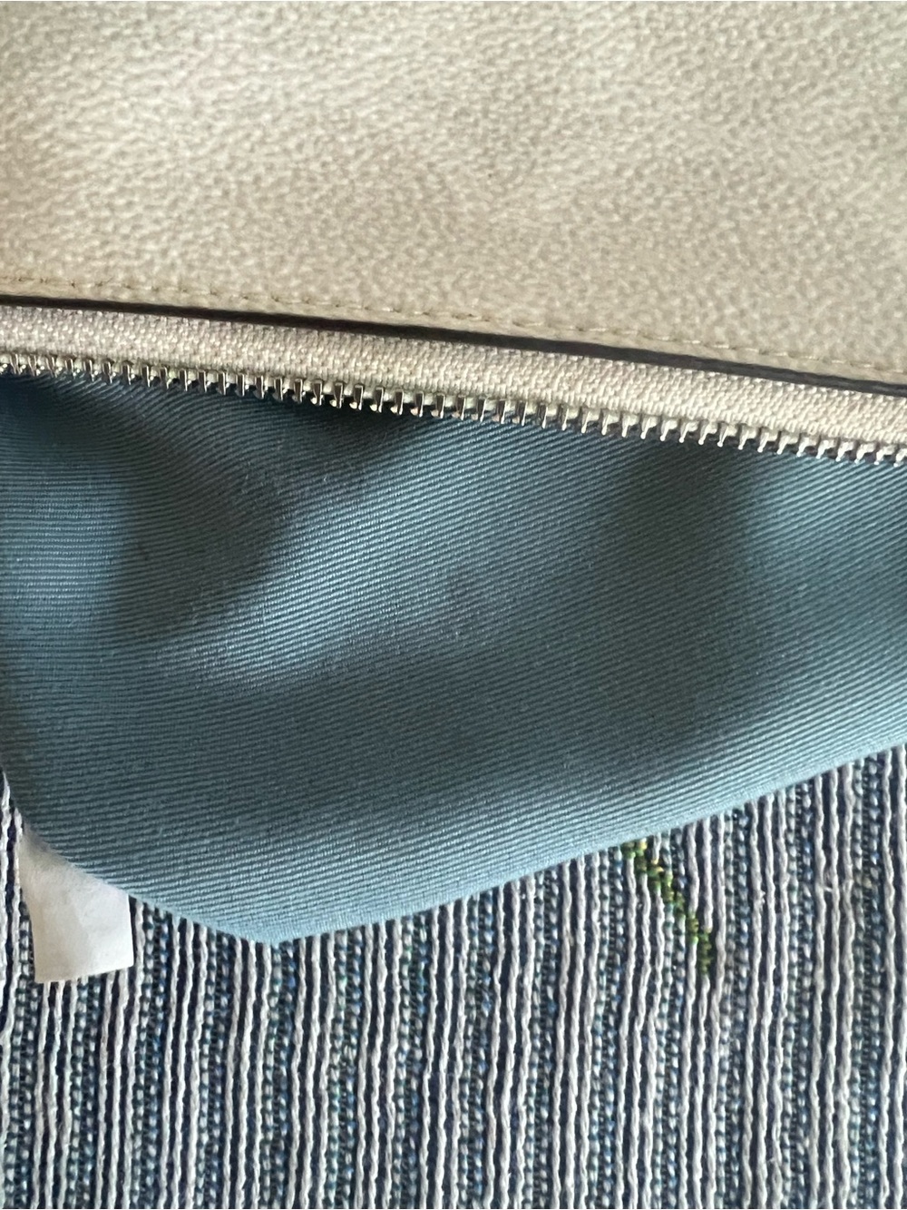 Coach New York Cream Wristlet with Blue Logo 2024 - Picture 9 of 9